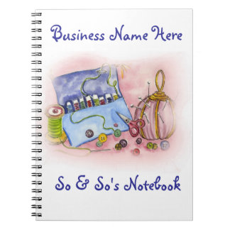 Espiral Caderno cor-de-rosa do jogo Sewing