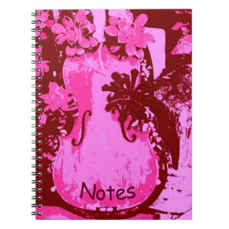 Espiral Caderno cor-de-rosa do violino