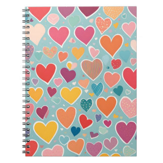 Espiral Caderno Coração Colorido – Legal & Romântico