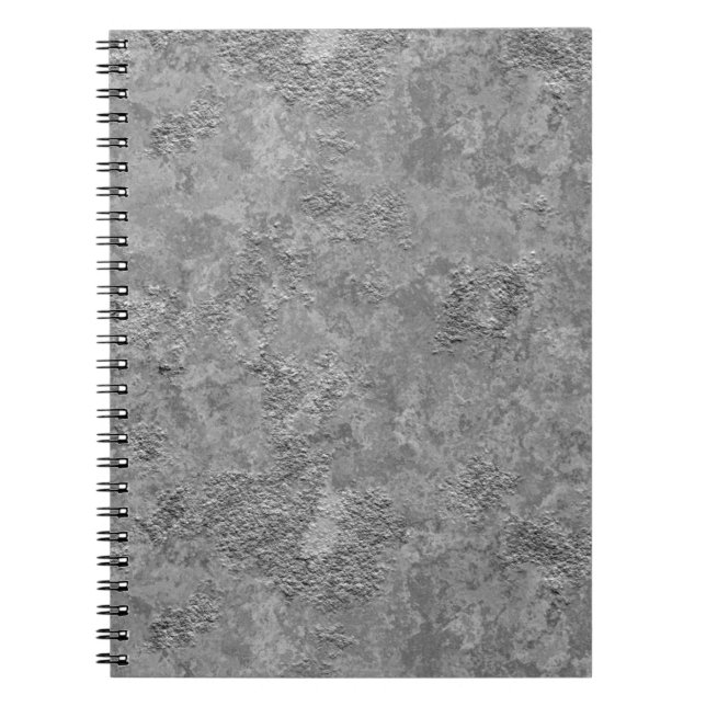 Espiral Caderno cru cinzento da Zombaria-Textura do (Frente)