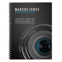 Caderno customizável do fotógrafo