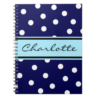 Espiral Caderno customizável do monograma dos pontos