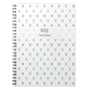 Espiral Caderno customizável do projeto: Hortelã & Lilac