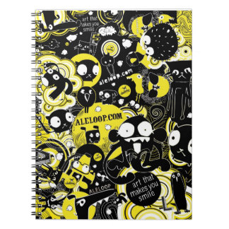 Espiral Caderno da arte dos desenhos animados do