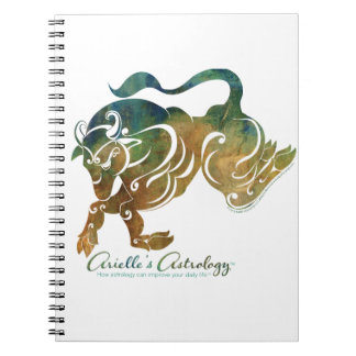 Espiral Caderno da astrologia do Taurus