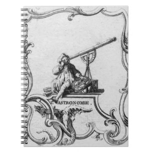 Espiral Caderno da astronomia do vintage