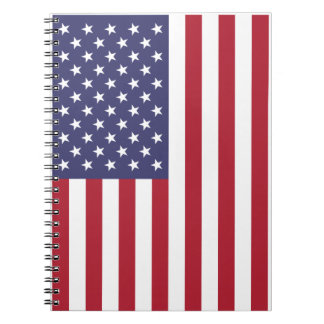 Espiral Caderno da bandeira americana
