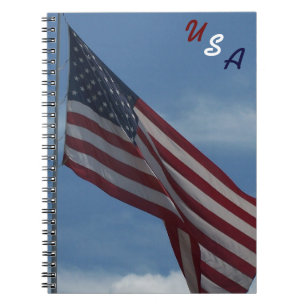 Espiral Caderno da Bandeira Americana