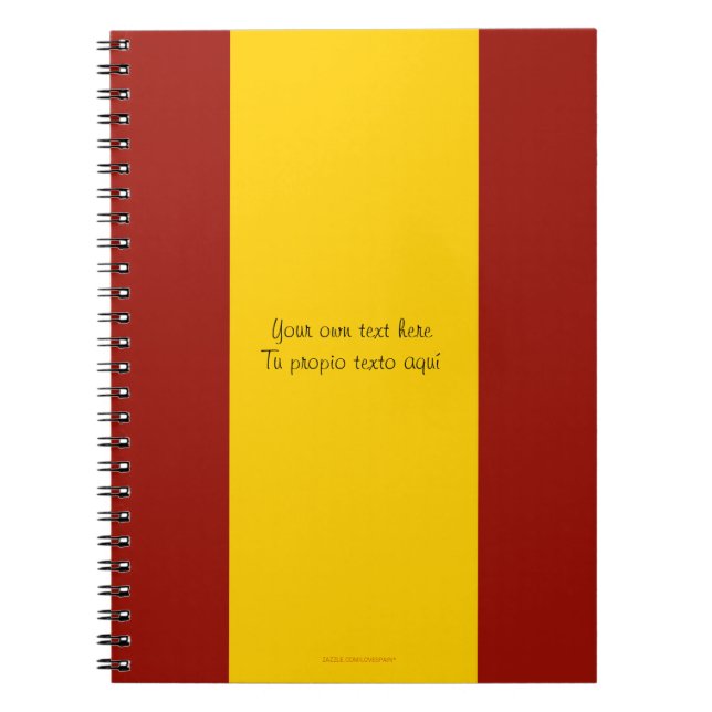 Espiral Caderno da bandeira da espanha (Frente)
