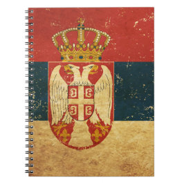Espiral Caderno da Bandeira da Sérvia