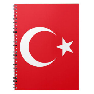 Espiral Caderno da Bandeira da Turquia