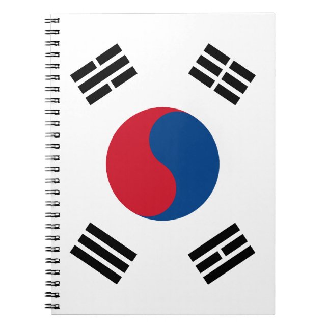 Espiral Caderno da bandeira de Coreia do Sul (Frente)