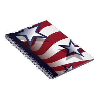 Espiral Caderno da bandeira dos Estados Unidos