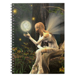 Espiral caderno da bola da luz feericamente