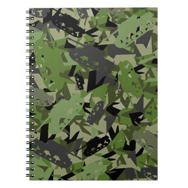 Espiral Caderno da camuflagem do exército do tanque (Frente)