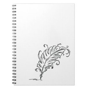 Espiral Caderno da caneta de Quill