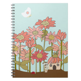 Espiral Caderno da casa da fada Cornflower