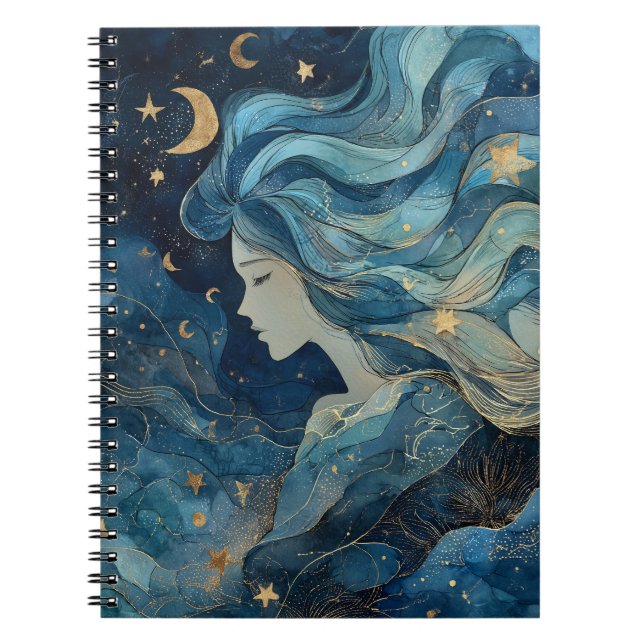 Espiral Caderno da Deusa do Sonho Estrelado (Frente)