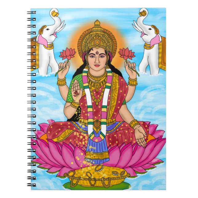 Espiral Caderno da Deusa Lakshmi (Frente)