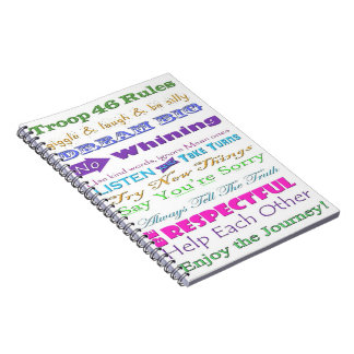 Espiral Caderno da escuteira