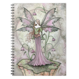 Espiral Caderno da Fada da Flor da Lua Tranquila
