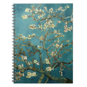 Espiral Caderno da flor da amêndoa