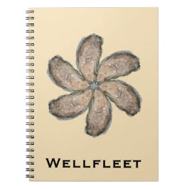 Espiral Caderno da flor da ostra - design D Tan