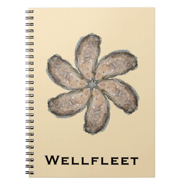 Espiral Caderno da flor da ostra - design D Tan (Frente)