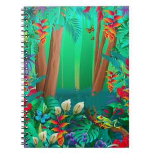 Espiral caderno da floresta húmida
