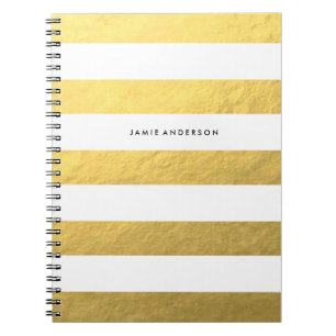 Espiral Caderno da folha Dourado