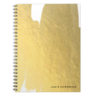 Espiral Caderno da folha Dourado