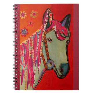 Espiral Caderno da foto com cavalo legal