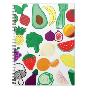 Espiral Caderno da fruta & do vegetal