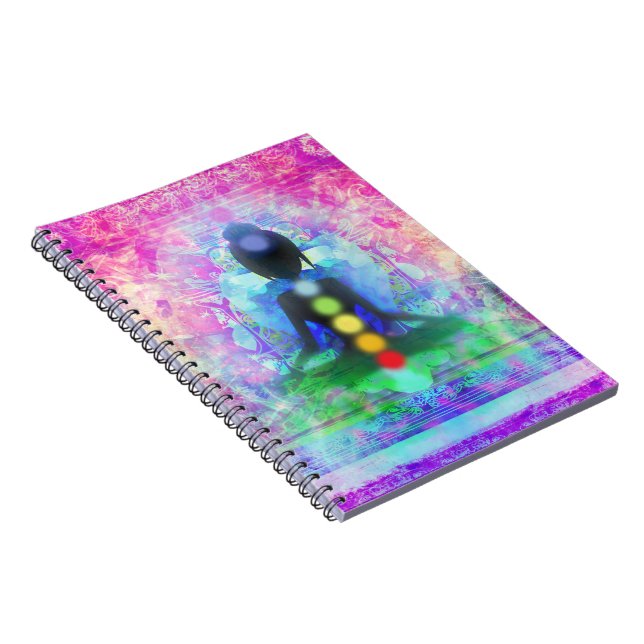 Espiral Caderno da ioga da meditação (Lado Direito)