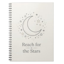 Caderno da Lua Alcançar as Estrelas