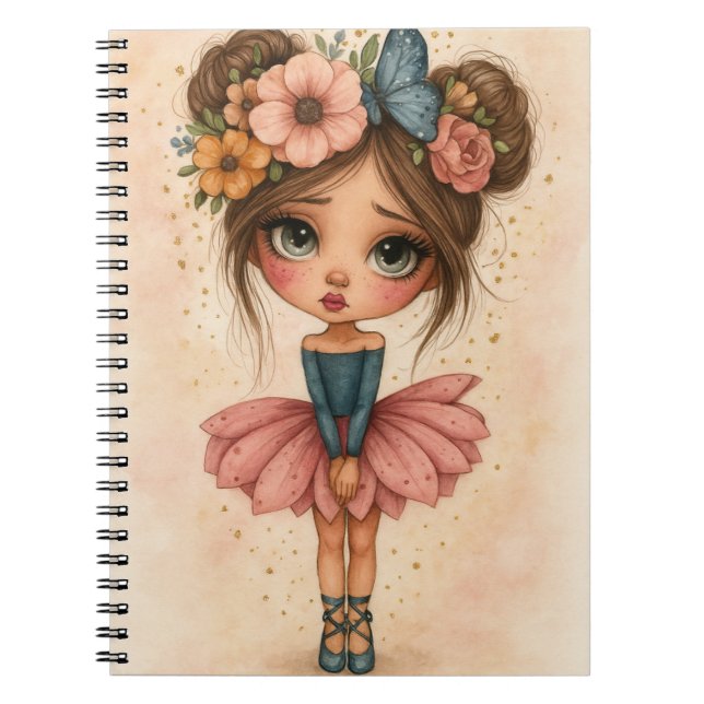 Espiral Caderno da Menina Bailarina Florindo (Frente)