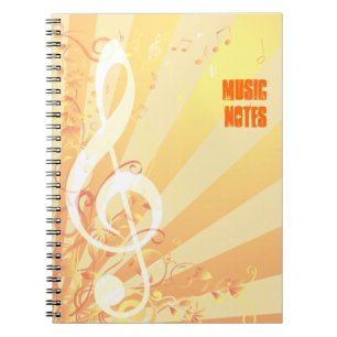 Espiral Caderno da música do Clef de triplo