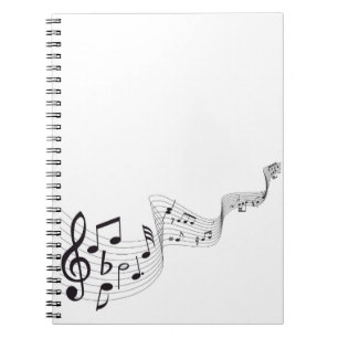Espiral Caderno da nota musical