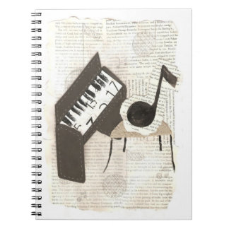 Espiral Caderno da nota musical