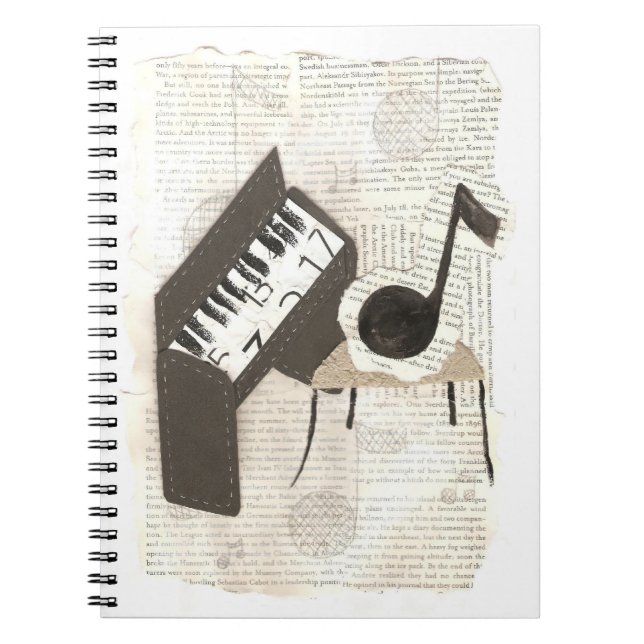 Espiral Caderno da nota musical (Frente)