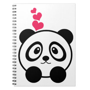 Espiral Caderno da panda