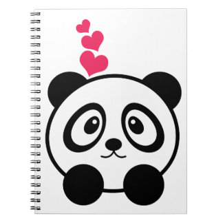 Espiral Caderno da panda