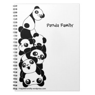 Espiral Caderno da panda de Pandastic