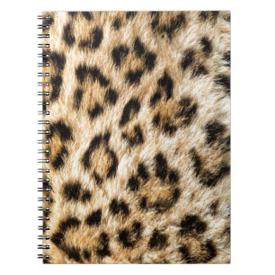 Espiral Caderno da pele do leopardo