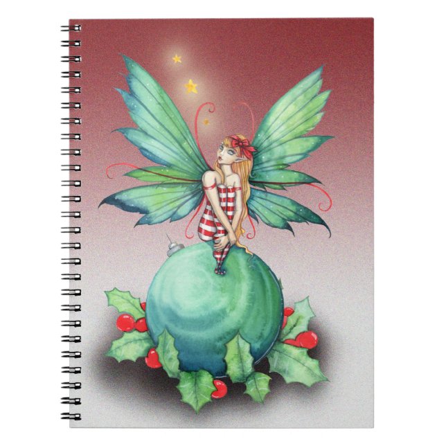 Espiral Caderno da Pequena Fada de Natal (Frente)