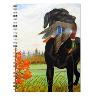 Espiral Caderno da pintura do cão de caça