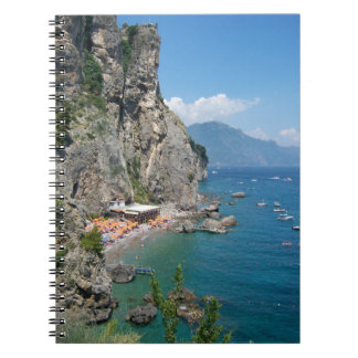 Espiral Caderno da praia da costa de Amalfi