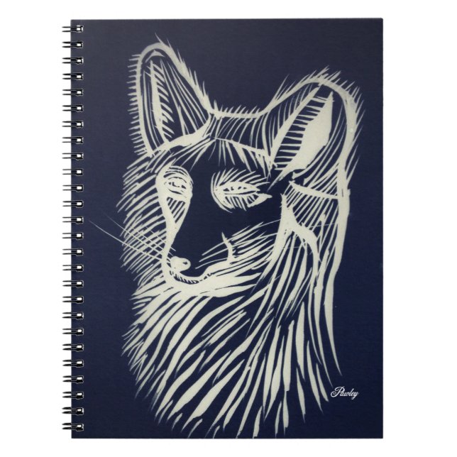 Espiral Caderno da raposa da noite de Pawley (Frente)