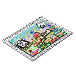 Espiral Caderno da rota 66
