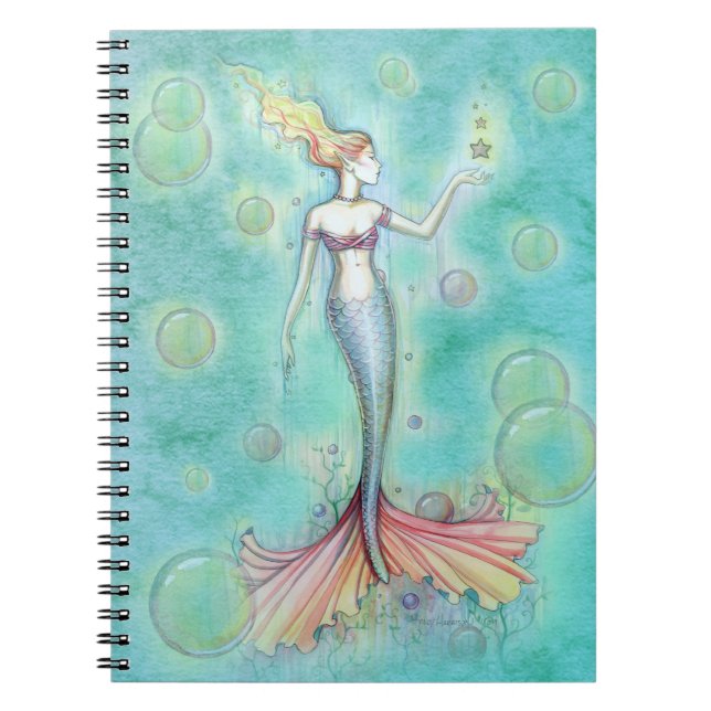 Espiral Caderno da Sereia Bolhas (Frente)